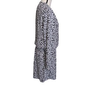 Lila Rose Dress Womens Medium Cinch Waist Long Sleeve Knee Length Lightweight‎